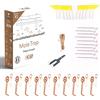 KALIGEN Trappole per Talpe a Tenaglia - Set da 10 in Filo di Rame 15 cm - Kit Giardino Completo con Picchetti Bandierine Spago Chiave di Armamento e Guanti - Meccaniche Senza Veleno né Ultrasuoni - KALIGEN