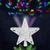 BAKAJI Puntale Proiettore LED Albero di Natale Forma Stella Silver Effetti di Luce RGB
