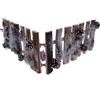 BAKAJI Steccato Natalizio in Legno Innevato con Decori Pigne 50x25cm Decorazione Natale