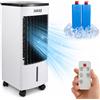 BAKAJI Raffrescatore a Aria 2 Blocchi Refrigeranti Umidificatore Telecomando Air Cooler