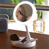 GRUNDIG Specchio Cosmetico 21 Luci LED Pieghevole + Scomparti Porta Trucco Doppio Zoom