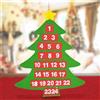 BAKAJI Calendario Avvento Albero di Natale Feltro con Tasche Decorazioni Natalizie 54cm