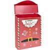 BAKAJI Cassetta Postale Bianca delle Lettere di Babbo Natale North Pole in Metallo 35cm
