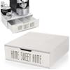 BAKAJI Portacapsule Contenitore Cassetto Estraibile Porta Capsule Bianco 29x32x10 cm