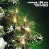 BAKAJI Catena Candele Natalizie 100 Led Bianco Caldo 942cm Uso Interno Decoro Natale