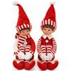 BAKAJI Set 2 Elfi Lui e Lei Bianco e Rosso Elfo Decorazione Natalizia Addobbo di Natale