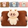 BAKAJI Borsa Acqua Calda Elettrica 4 Colori Assortiti Rivestimento in Morbido Peluche