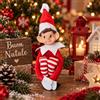BAKAJI Elfo di Babbo Natale 39 cm Natalizio Decorazione Addobbo Rivestimento in Tessuto