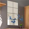 BAKAJI Set 8 Specchi Quadrati Mosaico Adesivi Specchio 20x20cm Decorazione Parete Casa