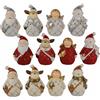 BAKAJI Decorazione Natalizia 4 Pezzi in Polyresin 3 Modelli Diversi Colori Assortiti