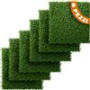 BAKAJI Set 6 Pannelli Decorativi Edera Siepe da Muro Parete 50x50cm Verde Muschio