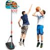 BAKAJI Basket Canestro Piantana Giocattolo Bambini Regolabile con Pallone e Gonfiatore