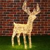BAKAJI Renna Natalizia Luminosa per Esterno 80 LED Bianco Caldo Addobbi 3D Natale