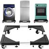 STAKMANN Base Supporto Regolabile per Lavatrice Lavastoviglie Elettrodomestici 4 Ruote