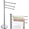 BAKAJI Piantana Portasciugamani Milano da bagno 3 Bracci in Metallo Cromato 22x31x85 cm