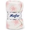 Mafer Coperta Culla in Pile 75x100 cm con Stelle - Colori Assortiti