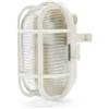Velamp Applique ovale in plastica bianca e vetro e27, 60w