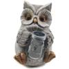EuroGarden Gufo da giardino solare eurogarden con illuminazione led bianco caldo, 23x22x33 cm
