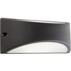 Applique led lhasa grigia 10w, bianco naturale