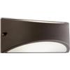 Applique led lhasa marrone 10w, bianco naturale