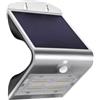 Applique arcadia 3.2 silver - applique con pannello solare - 3.2 w 400 l