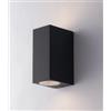 Applique qubo alluminio antracite, 15,1x6,7x9,3 cm