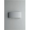 Applique a led beetle in alluminio bianco, 17x8x4 cm