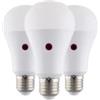 Kit 3 lampadine led oliva luce bianca, 60w e14