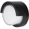 Vtac Applique led da esterno rotonda semicoperta vtac nero 3000k 12w