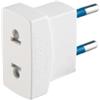 Poly pool - adattatore spina 10 a e presa 10 a standard italiano e americano bianco