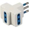 Poly pool - adattatore multiplo spina e 4 prese 10 a bianco