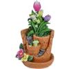 EuroGarden Decorazione vaso solare da giardino eurogarden con illuminazione leed bianco caldo, 20,5x18x32 cm