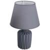 Lampada da tavolo vulcano in ceramica grigia e14