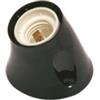 Poly pool - portalampada e27 da parete con base inclinata nero