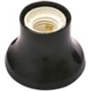 Poly pool - portalampada e27 da parete con base dritta nero