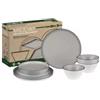 Brunner Set 12 stoviglie da campeggio brunner midday iconic compack in melamina grigio