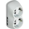 Bticino Kit adattatore b4 2 prese st ted +2 bipasso+int bianco - bticino.