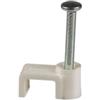 Poly pool - 50 graffette fissacavo per cavo piatto da 6 mm bianche