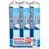 Saratoga Silicone sigillante multiuso antimuffa saratoga trasparente 3x280 ml