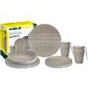 Brunner Set 16 stoviglie da campeggio brunner sequoia in melamina