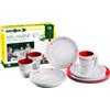 Brunner Set 16 stoviglie da campeggio brunner cosmic in melamina antiscivolo
