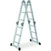 Essenza Scala multifunzione essenza everest 4x3 in alluminio con portata massima 150 kg 27x35x92 cm