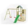 Fungoo Gioco per bambini da esterno in legno fungoo chester con torretta, scivolo e altalena doppia, 310x336x245 cm