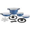 Brunner Set pentole da campeggio brunner carezza magnet in alluminio blu 22 cm