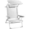 Brunner Spiaggina pieghevole con tettuccio brunner makai bianco 63x72x116 cm