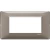 Placca 4m reflex cenere plana - vimar