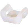 Poly pool - 20 supporti per fascette con larghezza massima di 4,8 mm bianchi