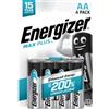 Energizer Batterie alcaline energizer max plus aa 4 pezzi