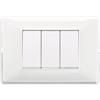 Vimar Placca 3 moduli vimar plana reflex neve - cod.14653.41