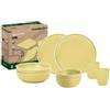 Brunner Set 8 stoviglie da campeggio brunner dolomit in melamina giallo